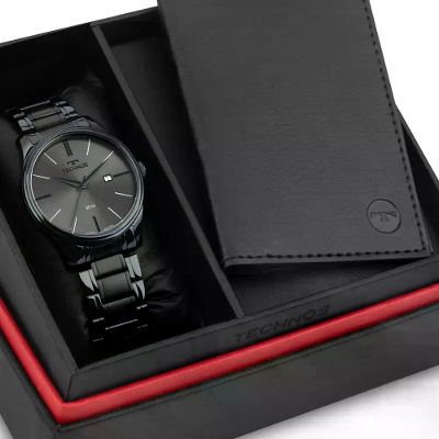 Kit Re´lógio Technos Masculino Steel Azul - 2115UBT/K1F