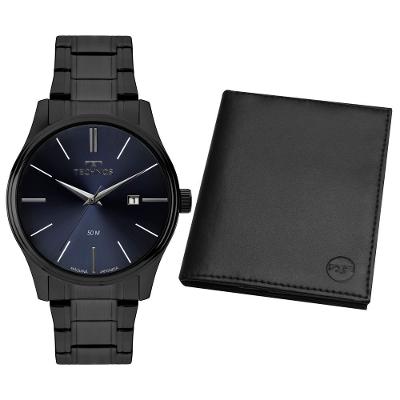 Kit Relógio Technos Masculino Steel Preto - 2115TXH/K1A