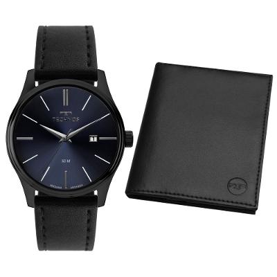 Kit Relógio Technos Masculino Steel Preto - 2115TXG/K0A