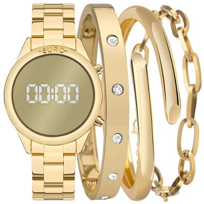 Relógio Euro Feminino Mix Digital Dourado - EUDS8054AK/K4D