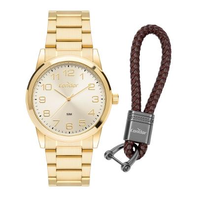 Kit Relógio Condor Masculino Dia A Dia Dourado - CO2035OCR/K4D