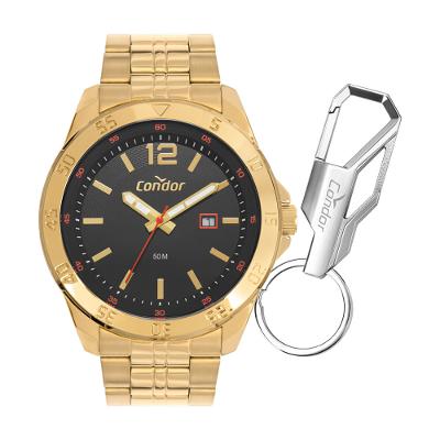 Kit Relógio Condor Masculino Drive Dourado - CO2115NDJ/K4D