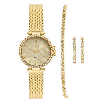 Kit Relógio Condor Feminino Elegante Dourado - CO2035OAD/K4X