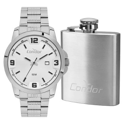 Kit Relógio Condor Masculino Drive Prata - CO2115NDP/K4K