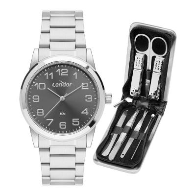 Kit Relógio Condor Masculino Dia A Dia Prata - CO2035OCN/K4P