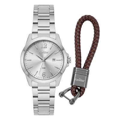 Kit Relógio Condor Masculino Dia A Dia Prata - CO2115NDS/K4K
