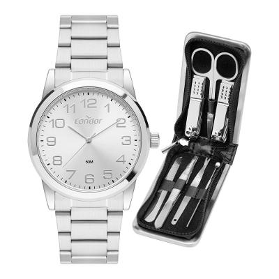 Kit Relógio Condor Masculino Dia A Dia Prata - CO2035OCQ/K4K