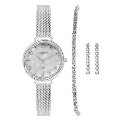 Kit Relógio Condor Feminino Elegante Prata - CO2035NZW/K4K