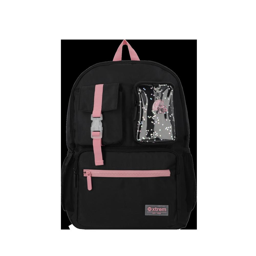 Mochila para Notebook 15" Cleveland Preta e Rosa - 1