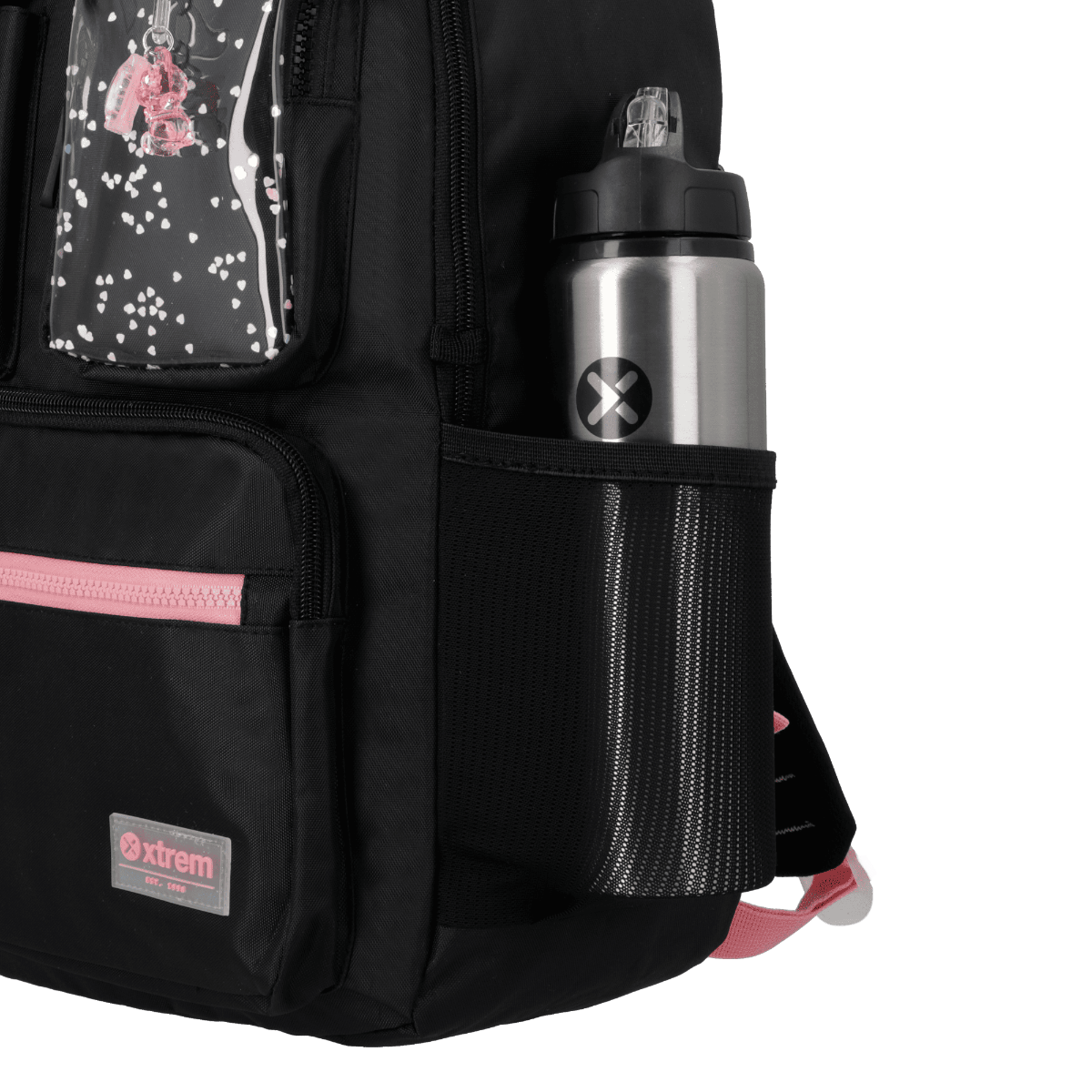 Mochila para Notebook 15" Cleveland Preta e Rosa - 5