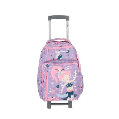 Mochila de Rodinha Infantil New Run Sereia Lilás