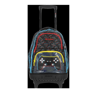 Mochila de Rodinha Infantil Cross Gamer Preta