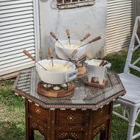 Fondue em Cerâmica 5 Peças Bianco 300ml Boska Branco - 5