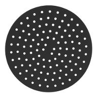Tapete Protetor Air Fryer Fritadeira em Silicone Redondo Preto - 1