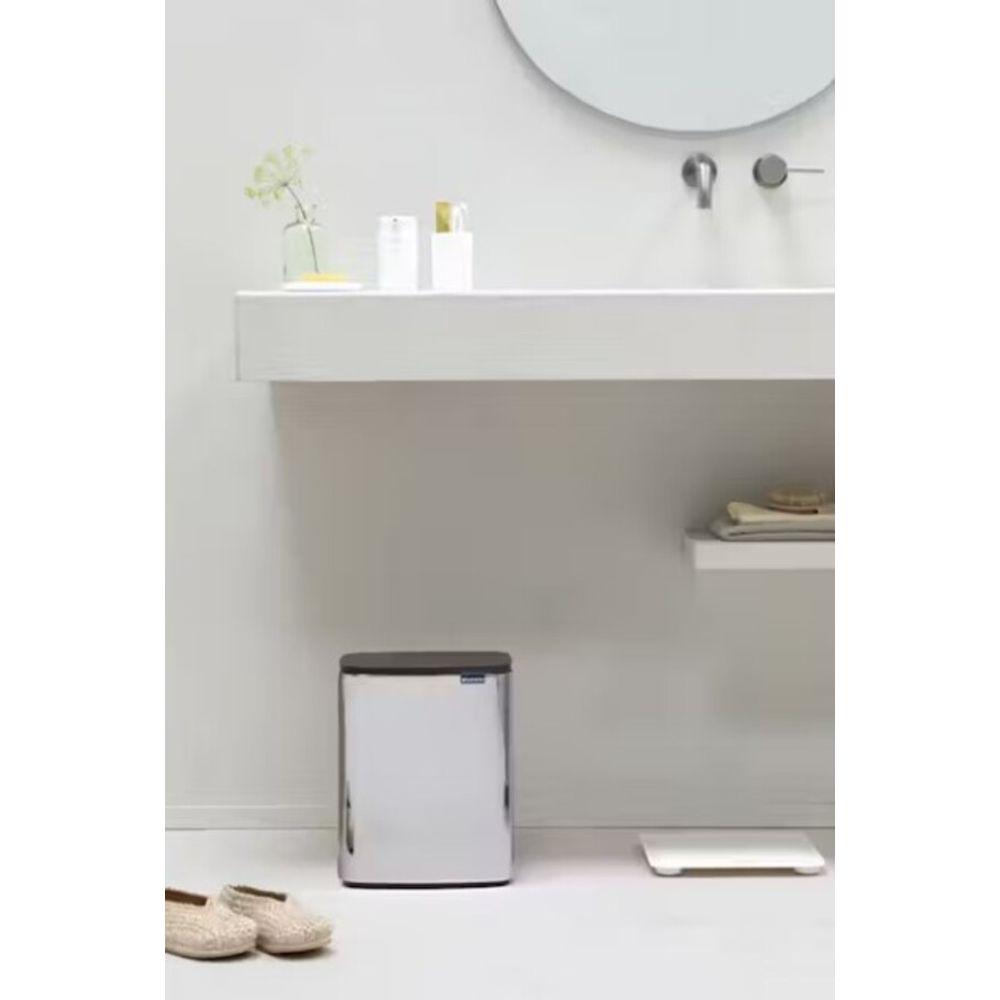 Lixeira BO Bin em Inox 12 Litros Brabantia Prata - 5