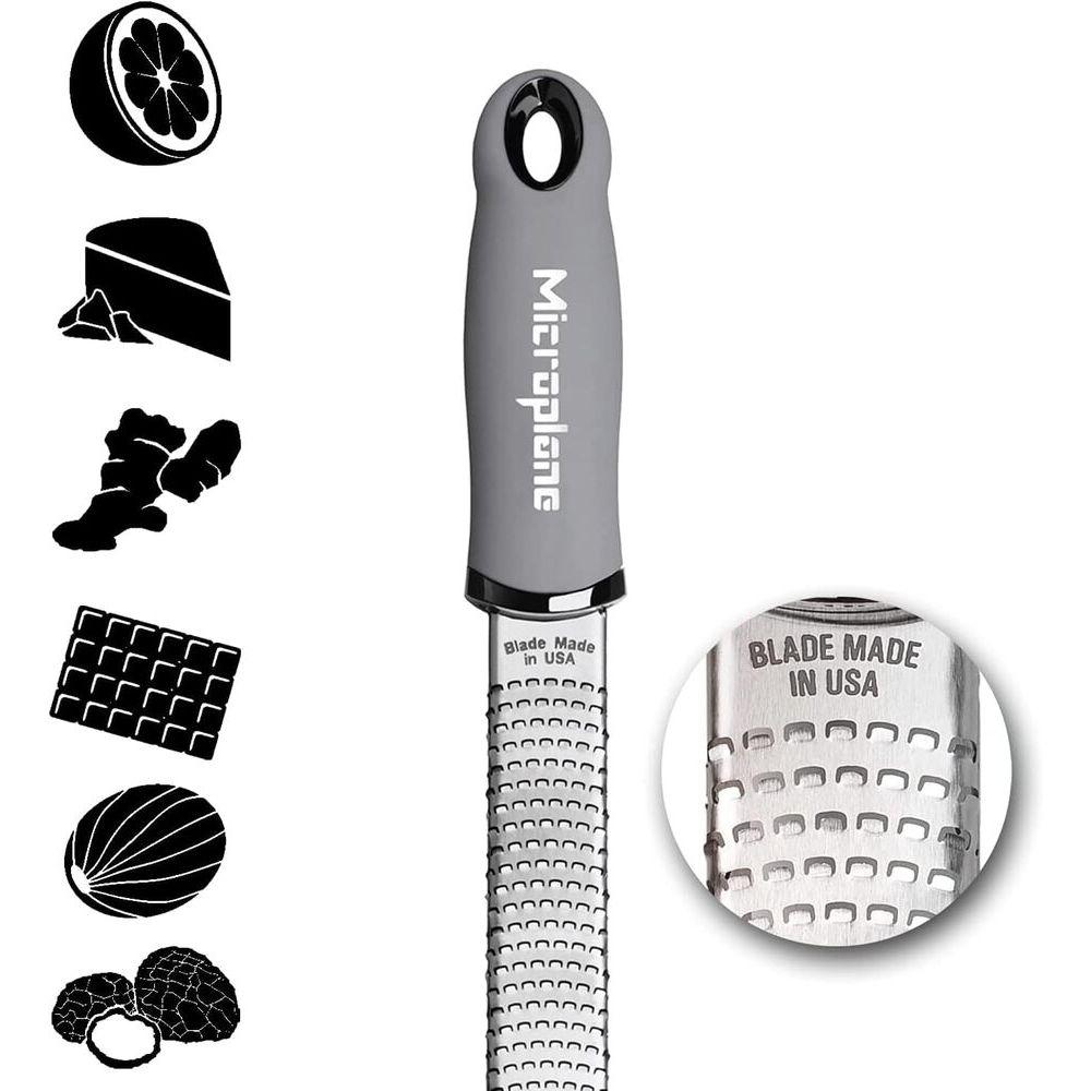 Ralador em Aço Inox Classic Zester Microplane Cinza - 2