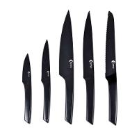 Bloco de Facas Detalhe Acácia 6 Peças Aço Inox Kenya Preto - 2