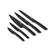 Bloco de Facas Detalhe Acácia 6 Peças Aço Inox Kenya Preto - 3