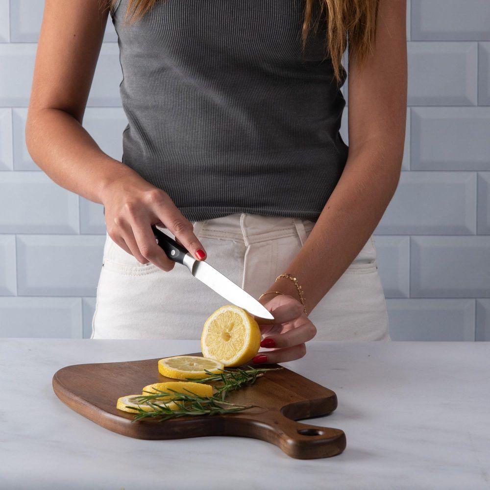 Faca para Pão e Vegetais Aço Inox 15,5cm Kenya Preta - 4