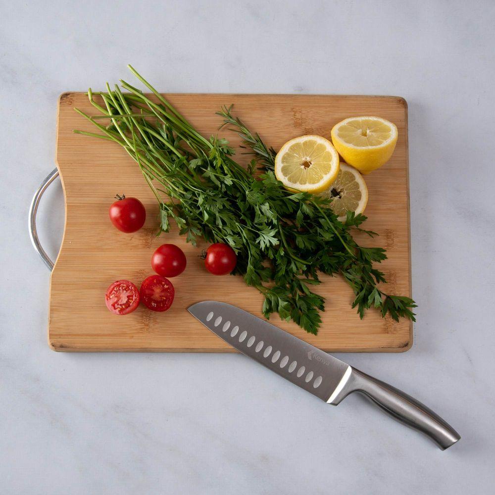 Faca Santoku Aço Inox 24cm Kenya Prata - 3