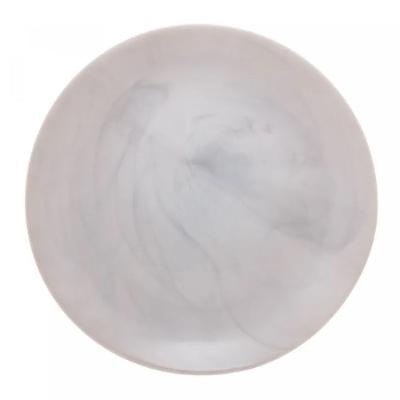 Prato Raso em Vidro Diwali Marble 25cm Luminarc Cinza Claro