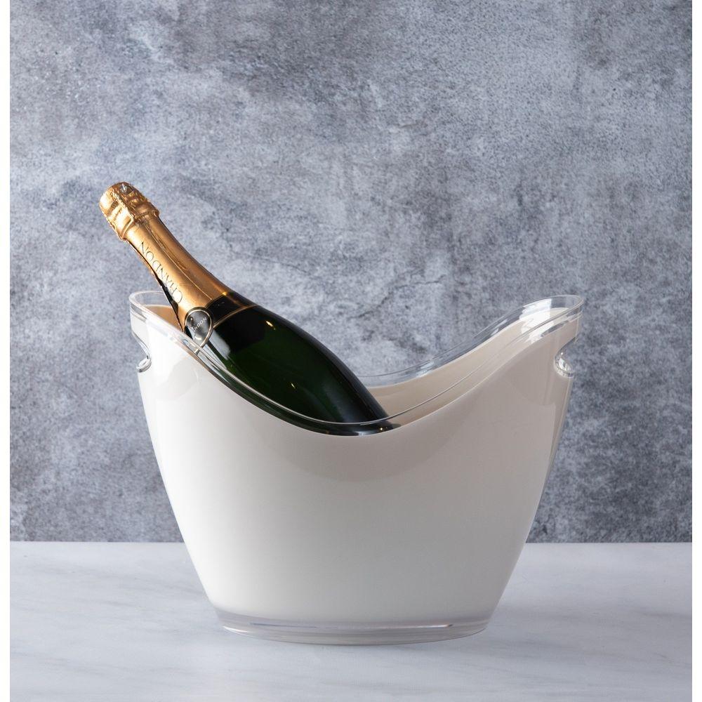 Champanheira Oval em Acrílico 7,5 Litros Kenya Branca - 3