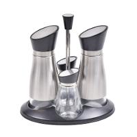 Galheteiro para Óleo e Vinagre/Sal e Pimenta em Inox Kenya - 1