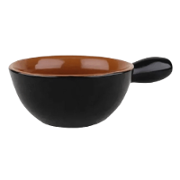 Fondue em Cerâmica 9 Peças 600ml Preto e Marrom - 3