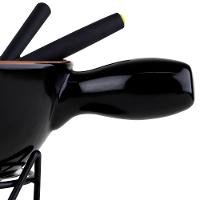 Fondue em Cerâmica 9 Peças 600ml Preto e Marrom - 5