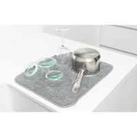 Tapete Escorredor de Louça em Tecido Brabantia Cinza Claro - 2