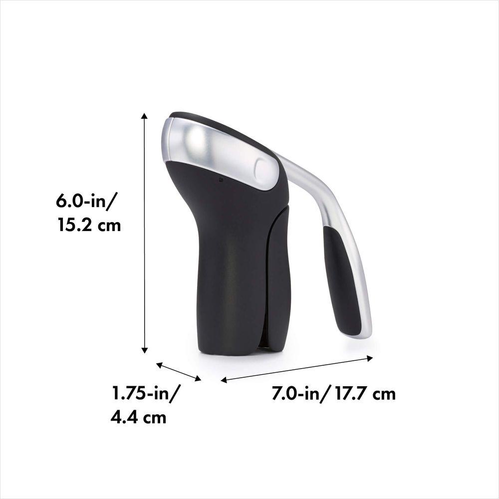 Saca Rolhas Vertical 3 Peças em Inox OXO Preto - 4