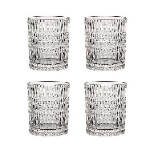 4 Copos Baixos Ethno em Vidro Cristal 294ml Nachtmann