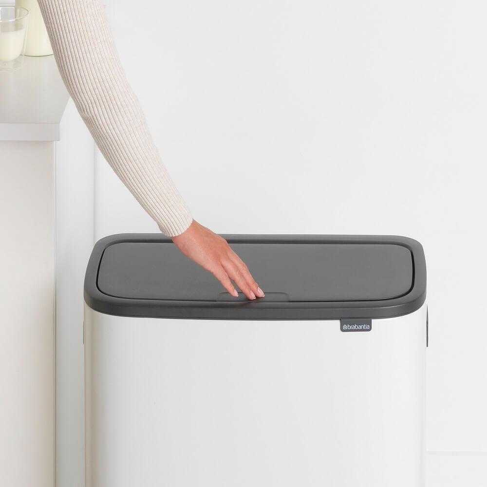 Lixeira Bo Touch Bin em Aço 60 Litros Brabantia Branca - 3