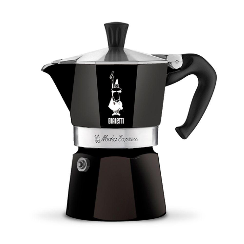 Cafeteira Moka Espresso 3 Xícaras 130ml Bialetti Preta - 1