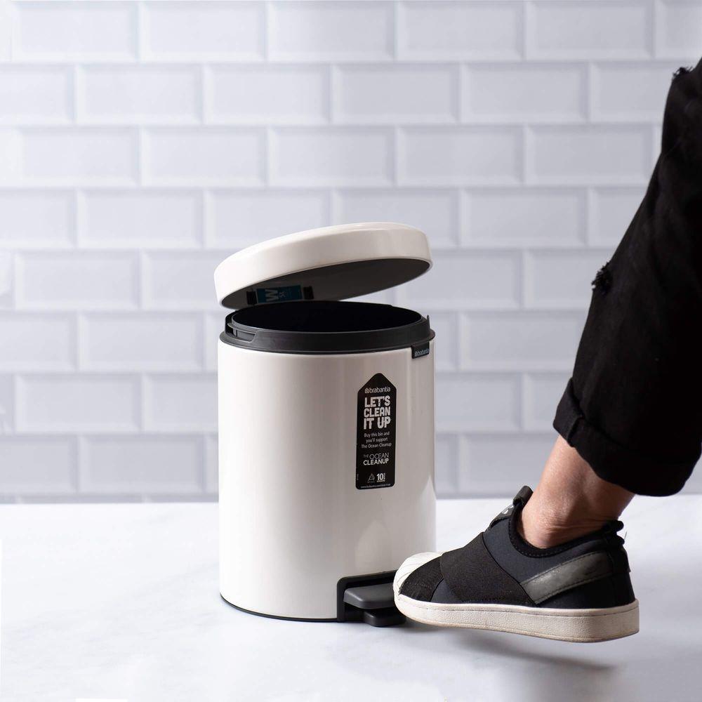 Lixeira em Aço 5 Litros New Icon Brabantia Branca - 7