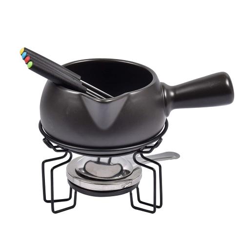 Fondue 7 Peças em Cerâmica 23cm Dynasty Preto