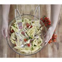 Conjunto de Saladeira + 2 Talheres em Acrílico Transparente Kenya - 3