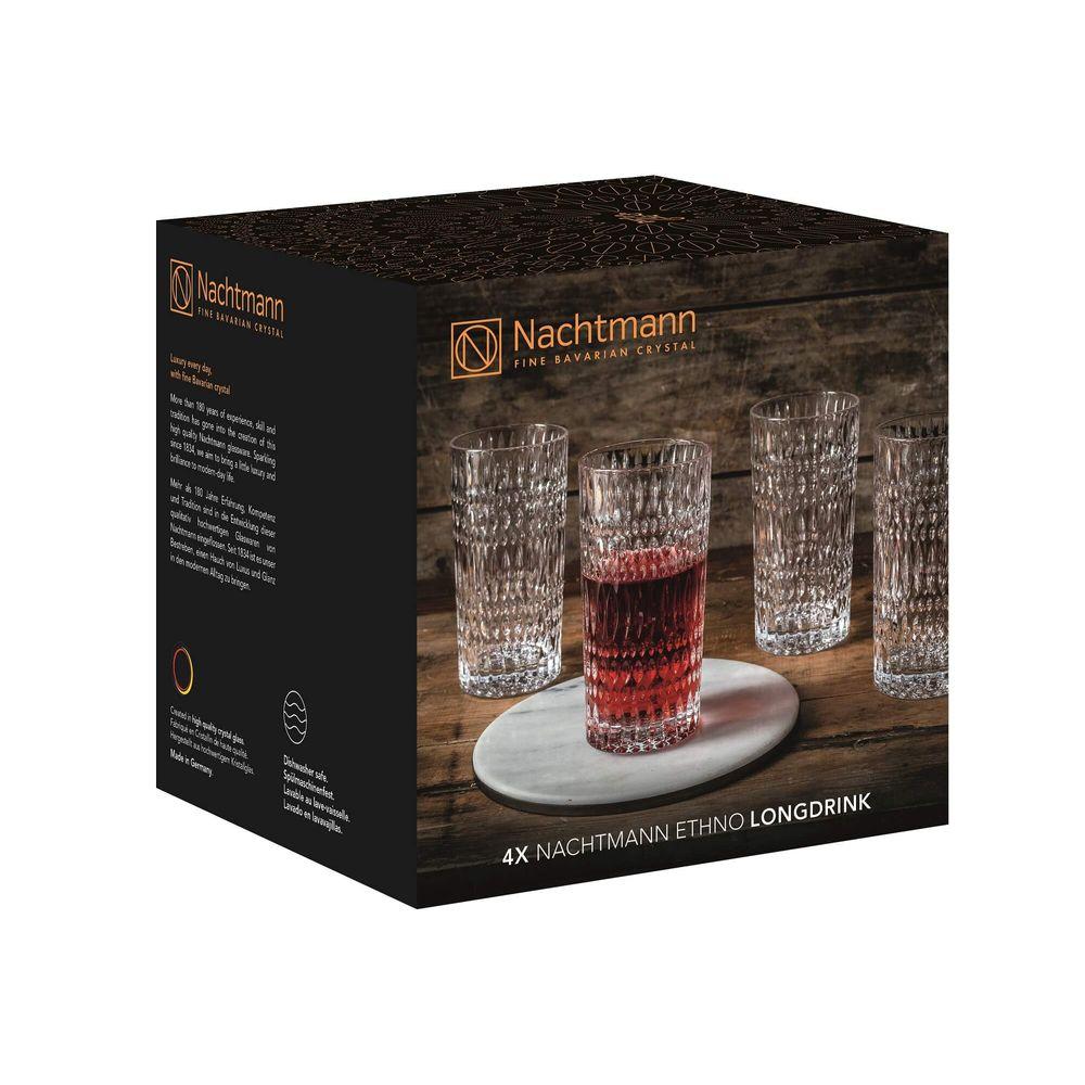 4 Copos Altos Ethno em Vidro Cristal 434ml Nachtmann - 7