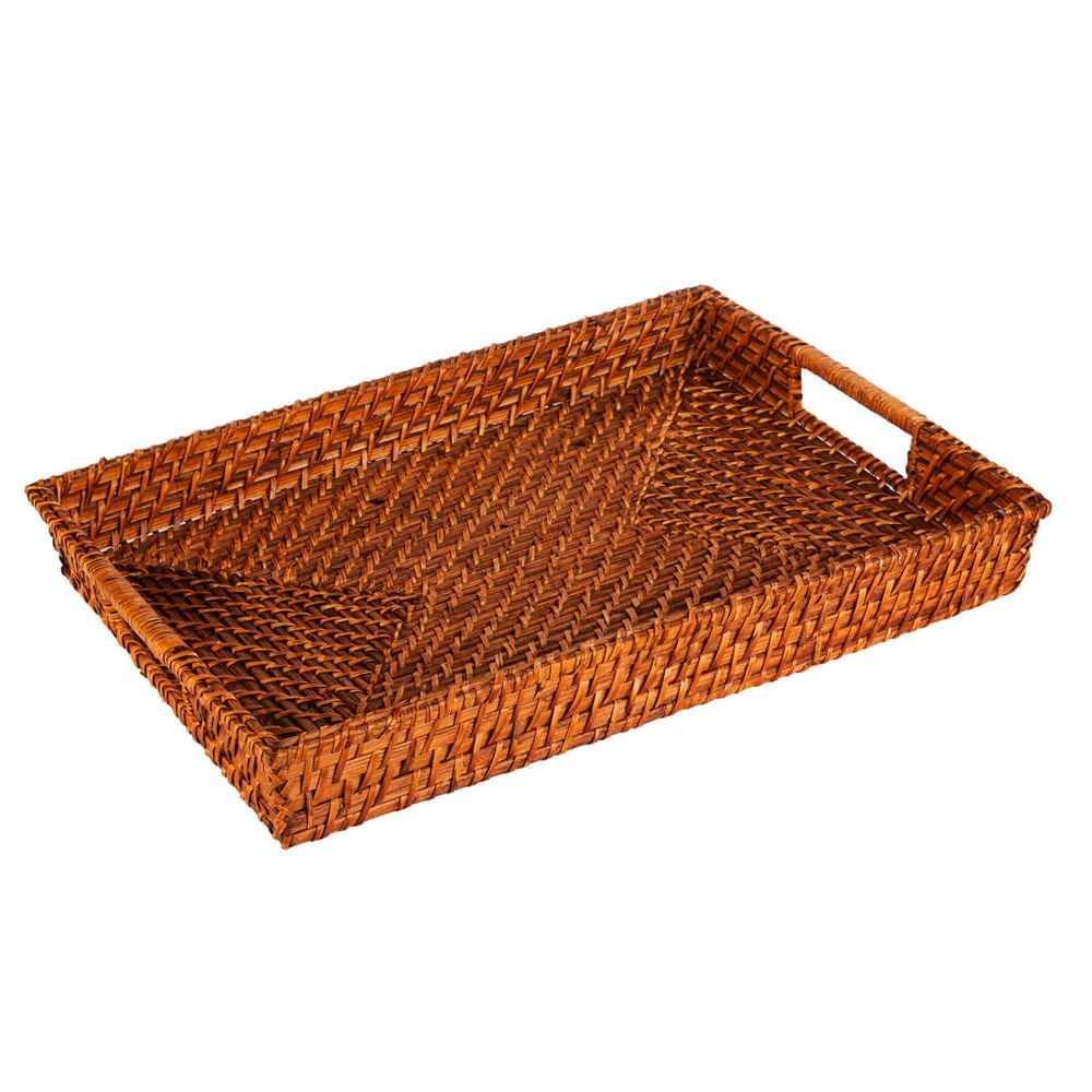 Bandeja Retangular em Rattan 45cm x 31cm Kenya - 1