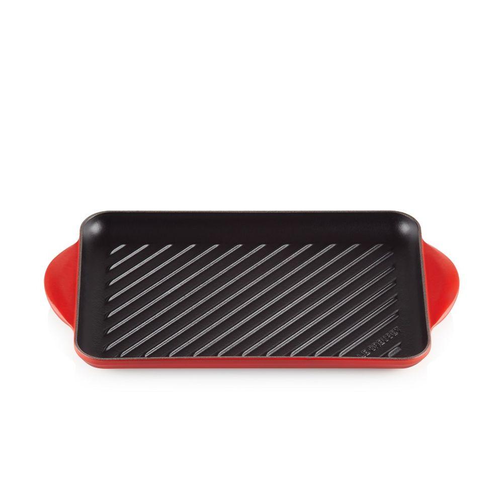 Grelha Retangular Tradicional 32cm Le Creuset Vermelha - 3
