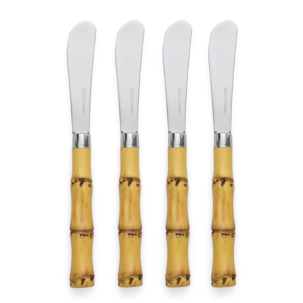 Conjunto de 4 Espátulas para Patê em Aço Inox Bamboo Kenya - 1
