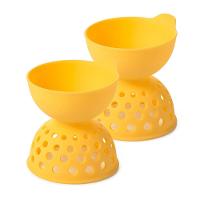 Conjunto de 2 Acessórios para Ovo Poché em Silicone 10cm OXO Amarelo - 1