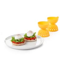 Conjunto de 2 Acessórios para Ovo Poché em Silicone 10cm OXO Amarelo