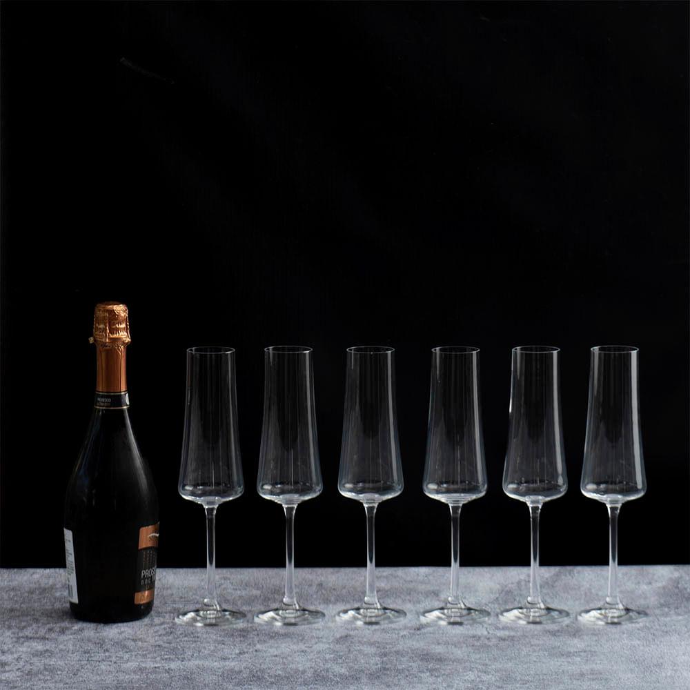 6 Taças para Champanhe Xtra em Cristal 210ml Bohemia - 5