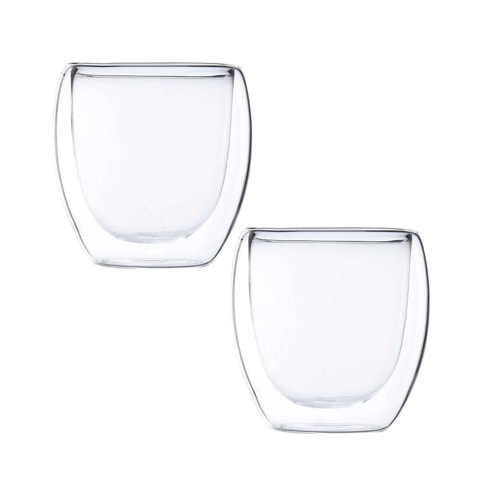 2 Copos com Parede Dupla Blend em Vidro 250ml Maxwell & Williams - 1