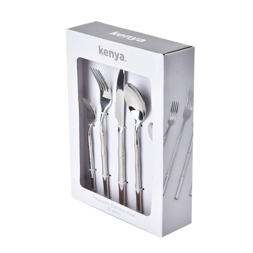 Faqueiro 30 Peças em Inox Bamboo Kenya - 8