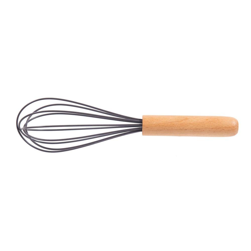 Kit com 7 Utensílios em Madeira e Silicone Kenya Cinza - 7