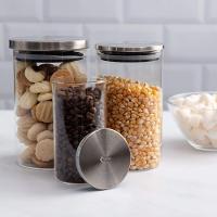 Pote de Vidro com Tampa em Inox Redondo 350ml Kenya - 5