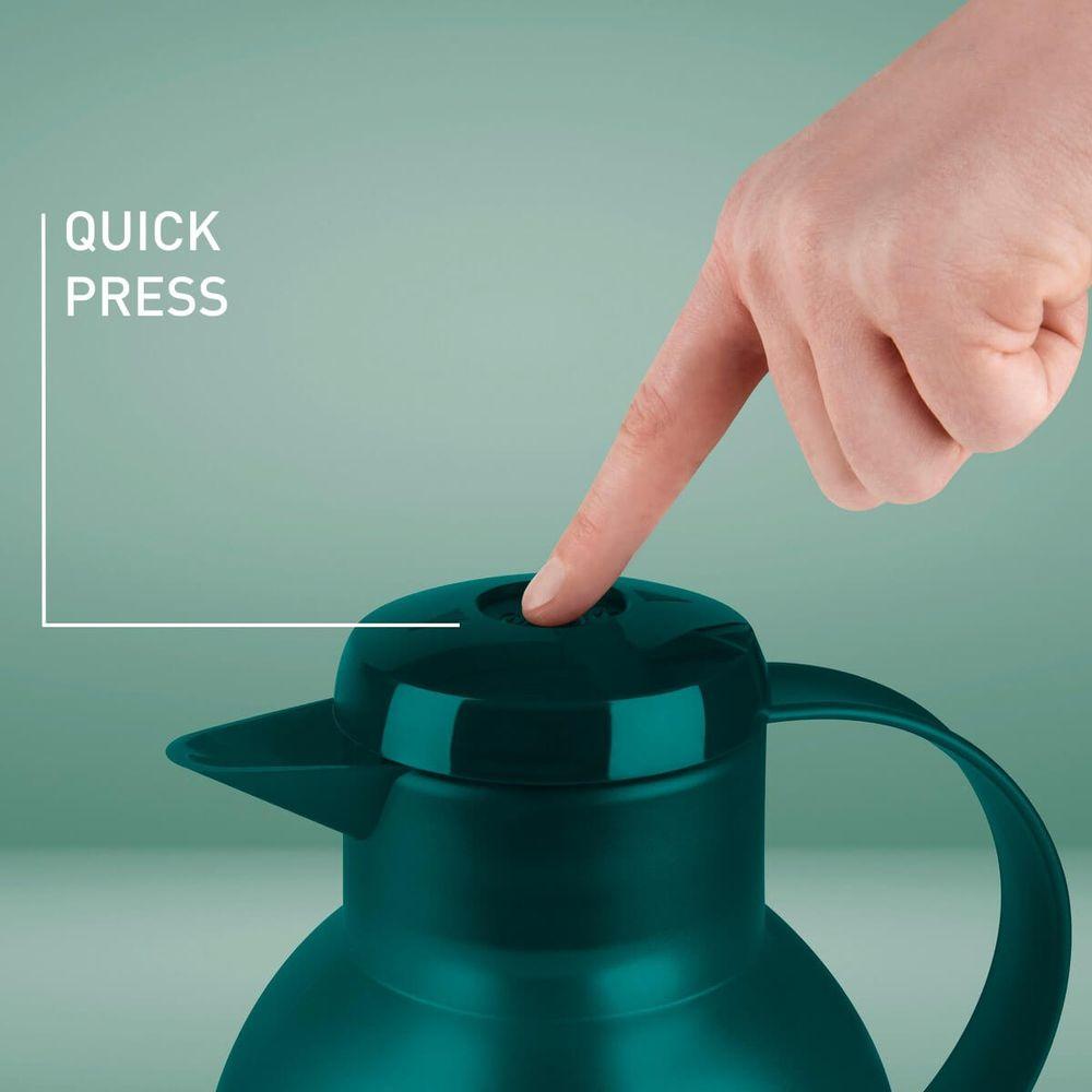 Garrafa Térmica Translúcida 1L Quick Press Samba Emsa Petróleo - 6