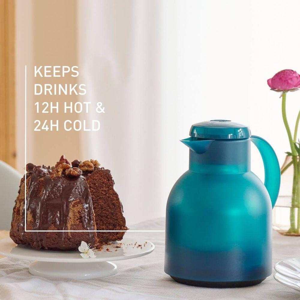 Garrafa Térmica Translúcida 1L Quick Press Samba Emsa Petróleo - 7